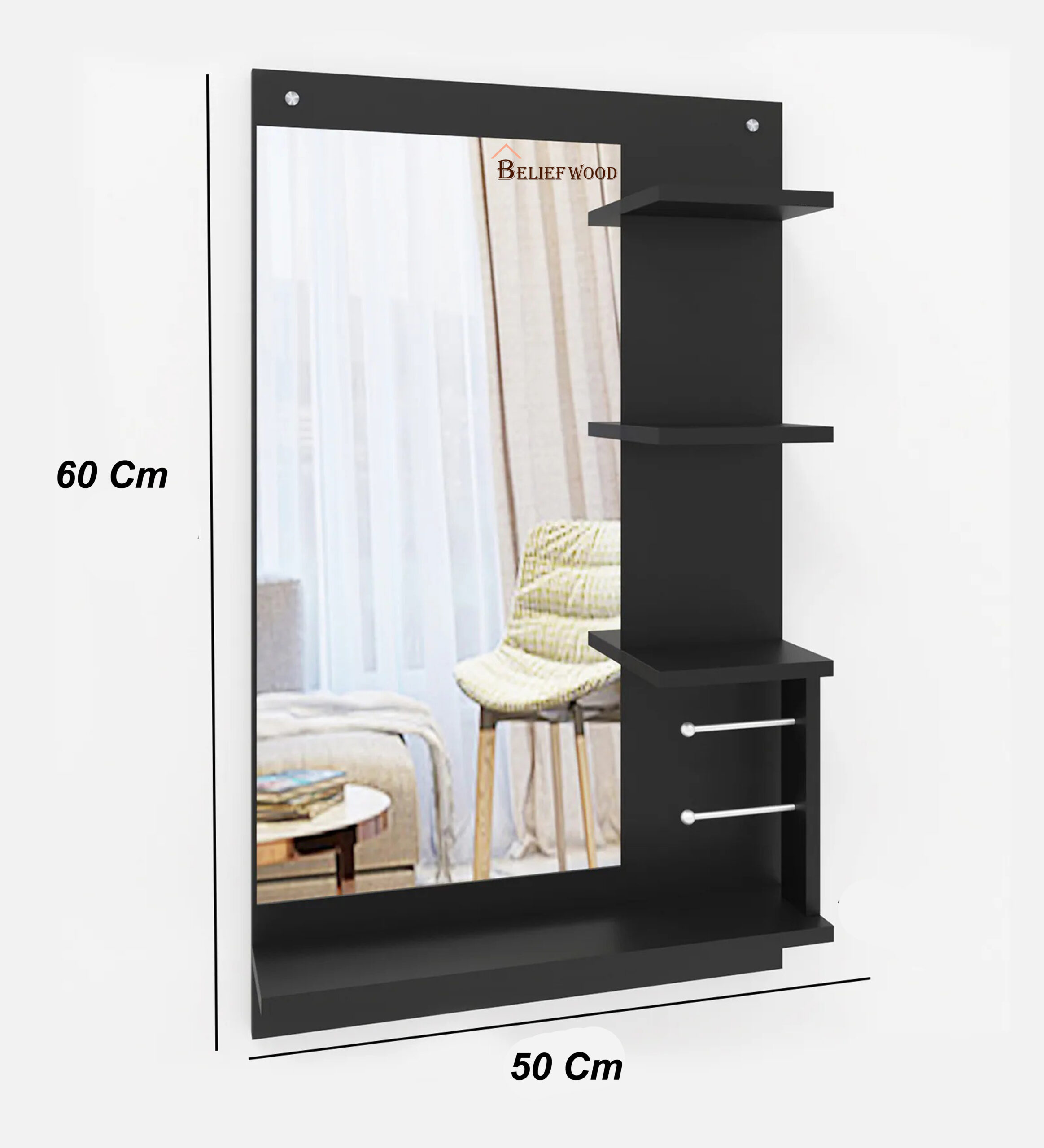 Matte Engineered Wood Dressing Wall Mirrors, Packaging Type: Cartoon Box,  Mirror Shape: Rectangle at Rs 1999 in Noida